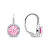 Incantevoli orecchini in argento con zirconi rosa EA124W