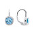 Varázslatos ezüst fülbevaló világos kék cirkónium kövekkel  EA125W