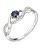 Bájos ezüst gyűrű zafírral Precious Stone SR00716N