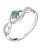 Inel fermecător din argint cu smarald Precious Stone SR00716P
