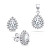 Set incantevole di gioielli in argento con zirconi SET226W (ciondolo, orecchini)