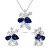 Očarujúce strieborný set šperkov so zirkónmi SET248WB (náušnice, náhrdelník)