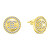 Cercei originali placați cu aur cu zirconi World Icon EA985Y