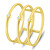 Originaler vergoldeter Ring mit Zirkonen RI069Y