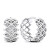 Orecchini fashion a cerchio in argento con zirconi EA479W