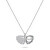 Originálne strieborný náhrdelník s perlou Lastúra NCL21W (retiazka, 2x prívesok)