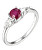 Oslnivý strieborný prsteň s rubínom Precious Stone SR09031C