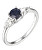 Splendido anello in argento con zaffiro Precious Stone SR09031B