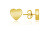 Vergoldete minimalistische Herzohrringe LME0818Y