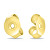 Farfalline per orecchini placcate oro AC004Y - 1 paio