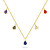 Vergoldete Halskette mit bunten Zirkonias NCL137Y