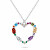 Bellissima collana in argento Cuore con zirconi colorati NCL178W