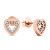 Bezaubernde Ohrringe aus Bronze mit Zirkonen Kleine Herzen EA573R