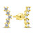 Incantevoli orecchini placcati in oro con zirconi trasparenti EA864Y