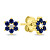 Splendidi orecchini placcati in oro con zirconi blu EA846YB