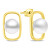Cercei fermecători placați cu aur cu perle EA905Y