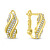 Affascinanti orecchini placcati in oro con zirconi EA136Y