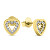 Bezaubernde vergoldete Ohrringe mit Zirkonen Kleine Herzen EA573Y