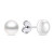 Půvabné stříbrné náušnice pecky s pravými perlami EA585/6/7/8W