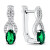 Incantevoli orecchini in argento con zirconi verdi EA293GW