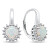 Bájos ezüst fülbevaló cirkónium kövekkel és opálokkal EA930W