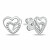 Delicati orecchini in argento Cuori con zirconi EA1119W