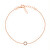 Bellissimo bracciale placcato in oro rosa con zirconi BRC17R