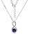 Půvabný stříbrný náhrdelník se safírem SP08340B (řetízek, přívěsek)
