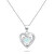 Affascinante collana in argento Cuore con opale NCL154W