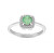 Půvabný stříbrný prsten se smaragdem R-FS-5658ET