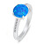 Pôvabný strieborný prsteň s opálom a zirkónmi RI107WB