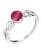 Pôvabný strieborný prsteň s rubínom Precious Stone ML00713H