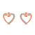Romantikus ezüst fülbevaló csillogó szívek EA356R