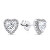Romantikus ezüst szív fülbevaló cirkónium kövekkel EA574W