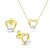 Romantický pozlacený set šperků s perlami SET234Y (náušnice, náhrdelník)
