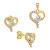 Romanticset de bijuterii placate cu aur Inimioare SET219Y (pandantiv, cercei)