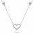 Collana romantica in argento Cuore con zirconi NCL171W