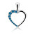 Romantico pendente in argento con zirconi azzurri PT42WA
