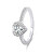 Romantikus ezüst gyűrű Szív RI047W