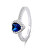 Romantický strieborný prsteň Srdce RI047WB