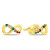 Eleganti orecchini placcati in oro Infinito EA902Y