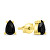 Eleganti orecchini placcati in oro con zirconi neri EA860YBC