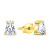 Eleganti orecchini placcati in oro con zirconi trasparenti EA860Y