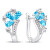 Eleganti orecchini in argento con zirconi cubici EA957WAQ