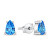 Schicke Silberohrringe mit blauen Zirkonen EA860WAQ