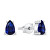 Slušivé stříbrné náušnice s modrými zirkony EA860WB