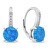Eleganti orecchini in argento con zirconi e opali sintetici EA932WB
