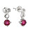 Eleganti orecchini pendenti in argento con rubini Precious Stone SE09088C