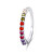 Slušivý strieborný prsteň s farebnými zirkónmi RI063W