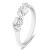 Elegante anello in argento con zirconi trasparenti RI121W